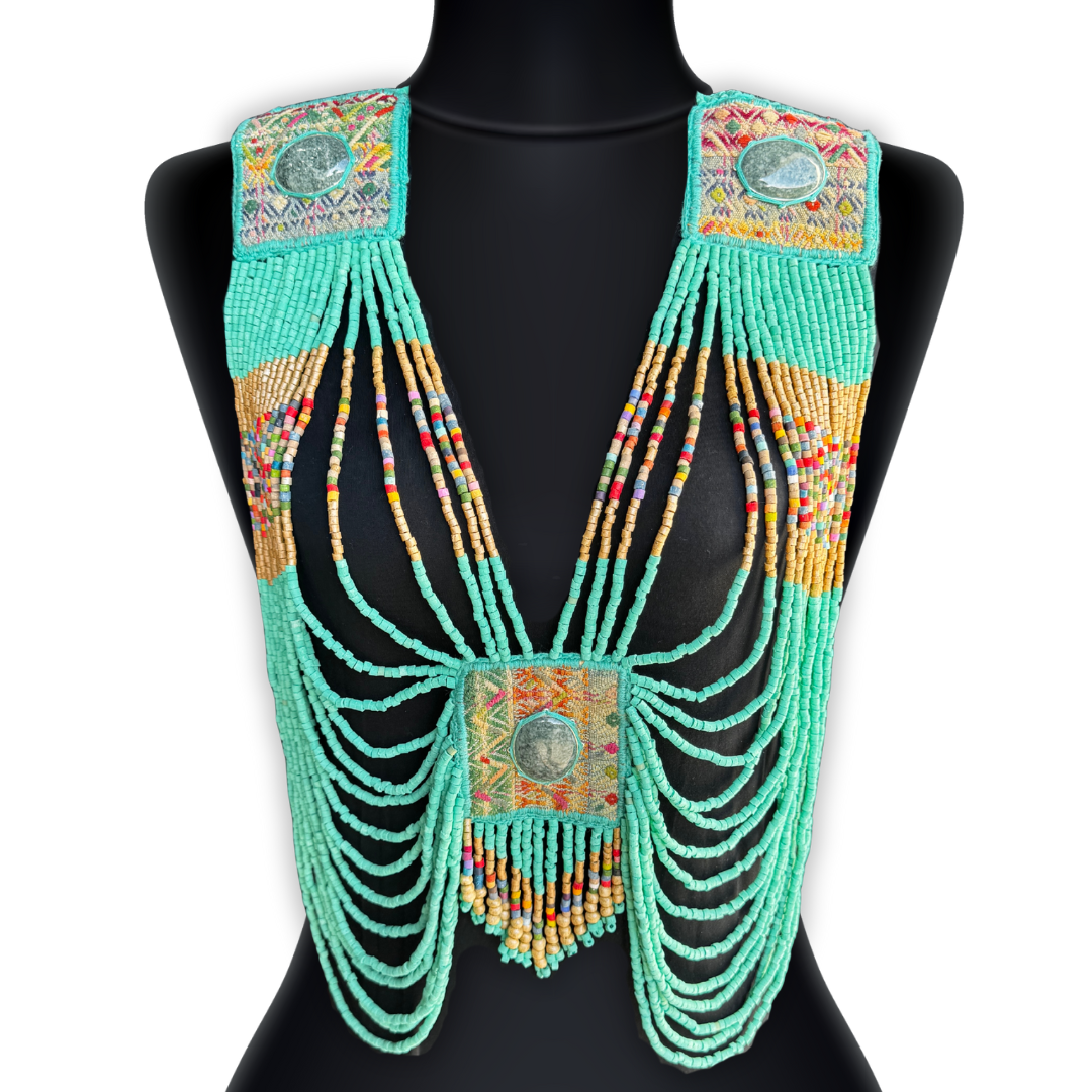 Ceremonial Body Jewelry Handmade for Energetic Alignment – Warrior Goddess, Luz de Turquesa