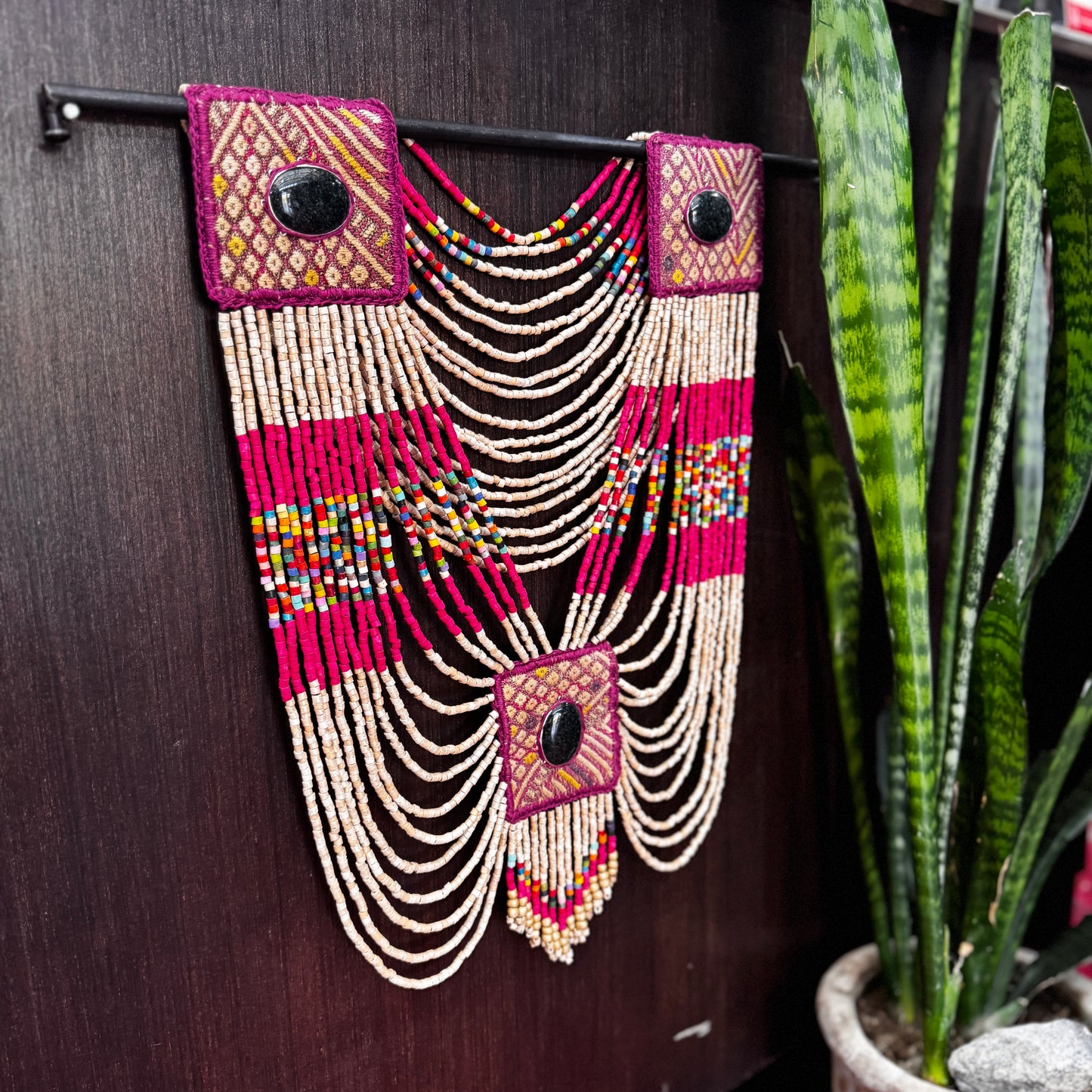 Ceremonial Body Jewelry Ethically Made for Festivals & Energetic Alignment – Warrior Goddess, Golden Fuchsia