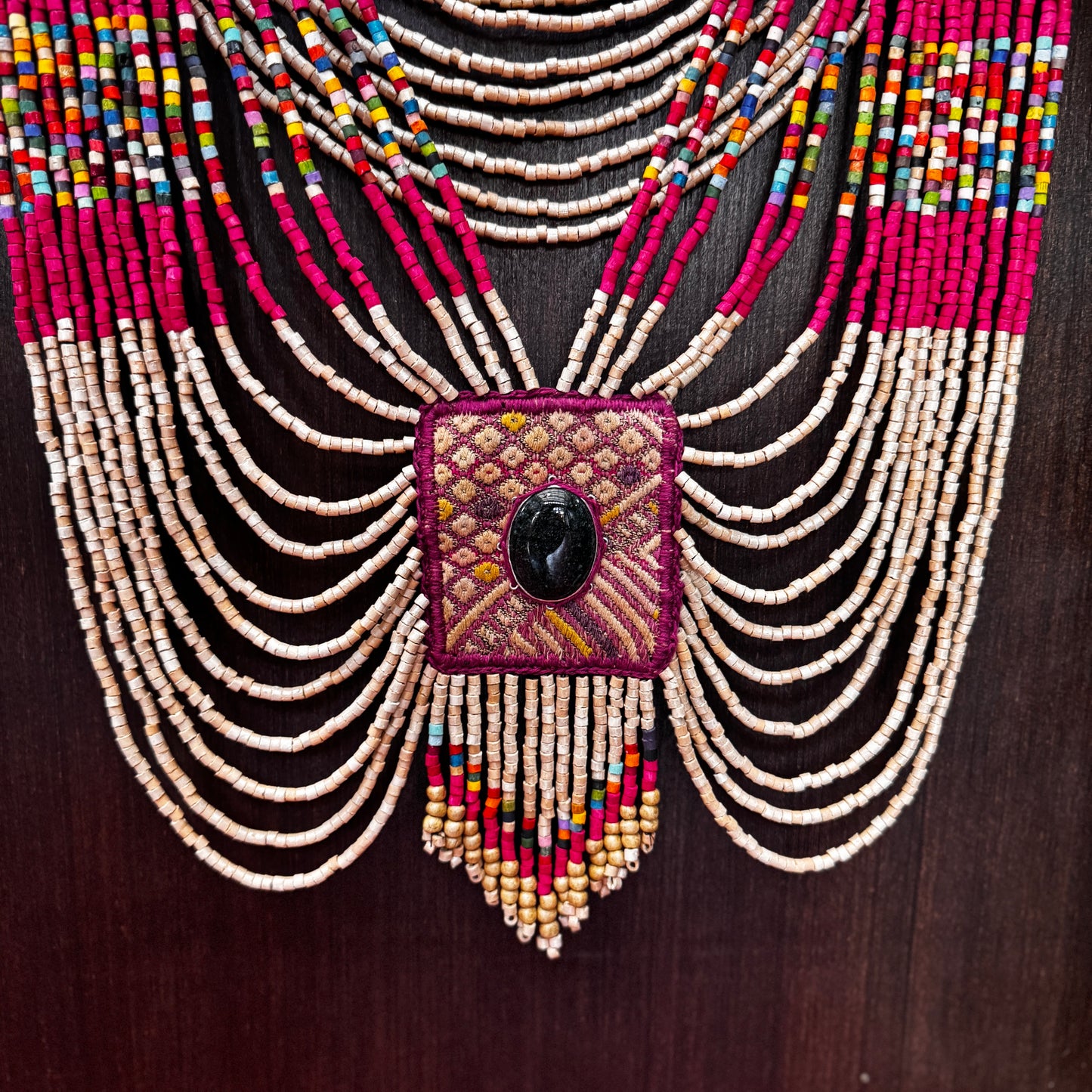 Ceremonial Body Jewelry Ethically Made for Festivals & Energetic Alignment – Warrior Goddess, Golden Fuchsia