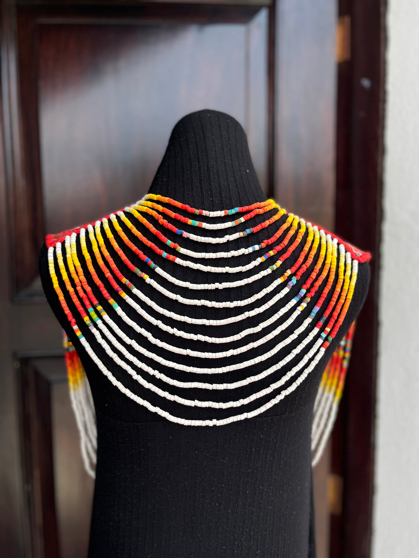 Body Jewelry with Beaded Chains - "Warrior", Misty Sunset
