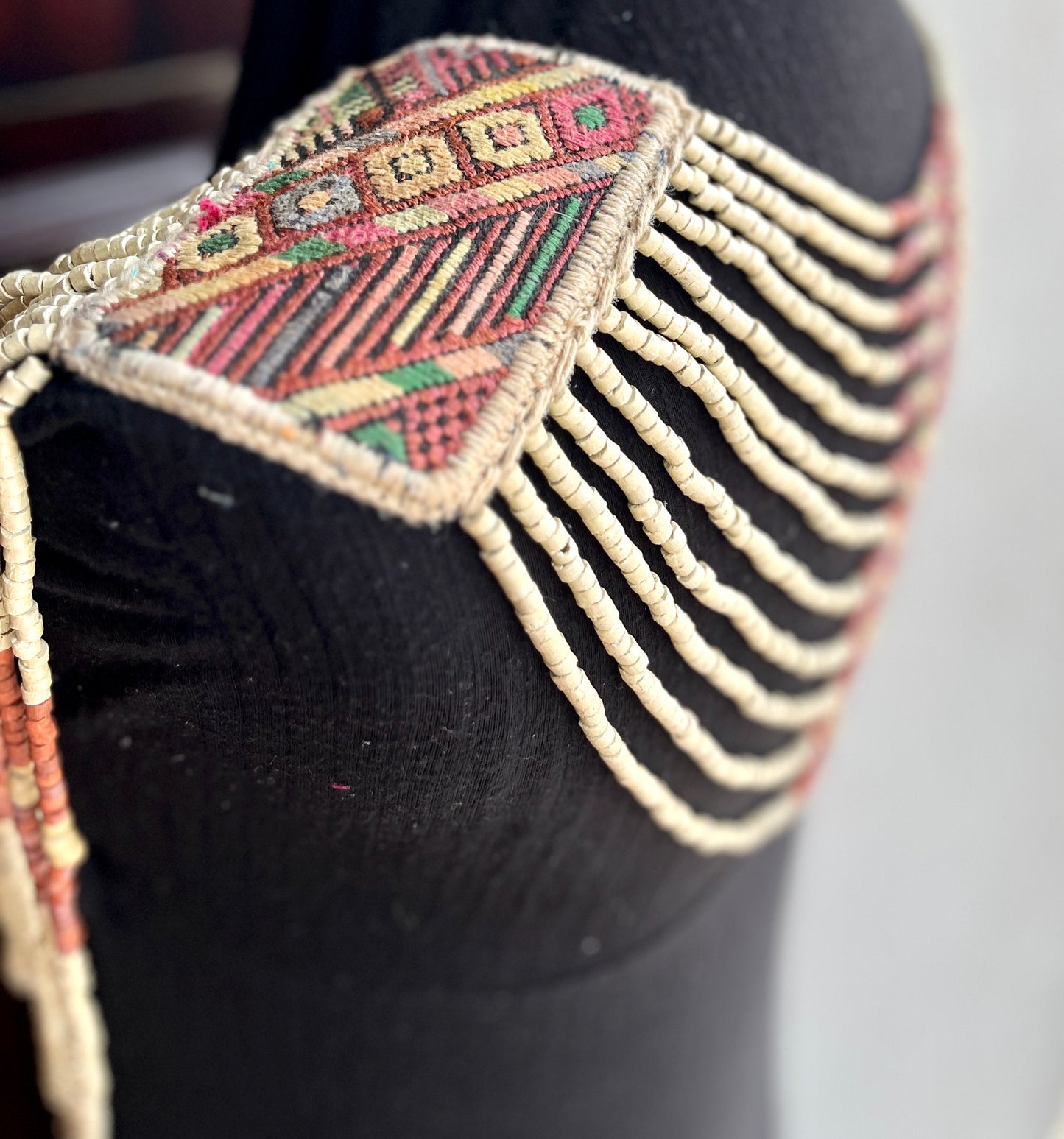 Body Jewelry with Beaded Chains - "Warrior", Vintage Chichi