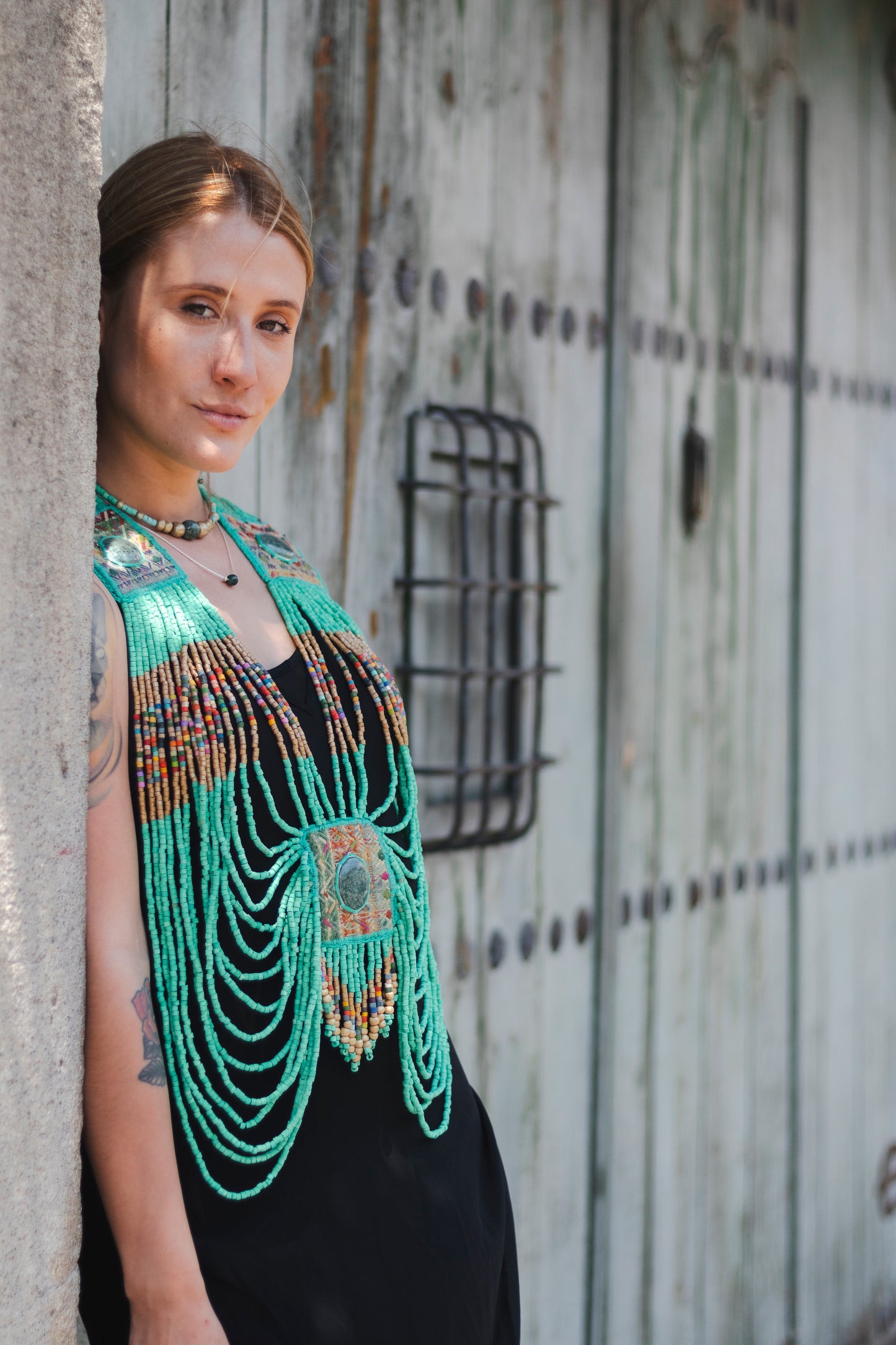 Ceremonial Body Jewelry Handmade for Energetic Alignment – Warrior Goddess, Luz de Turquesa