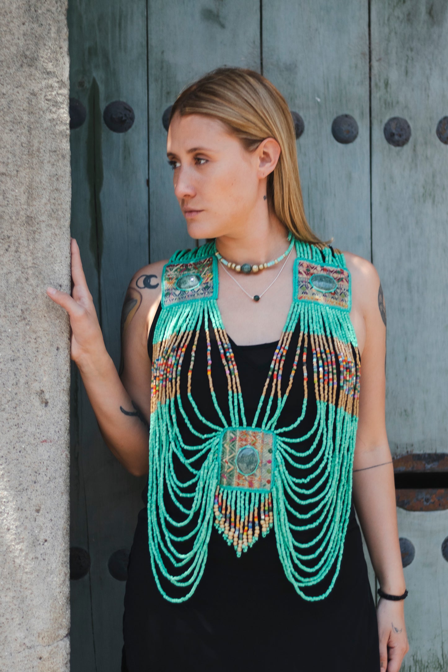 Ceremonial Body Jewelry Handmade for Energetic Alignment – Warrior Goddess, Luz de Turquesa
