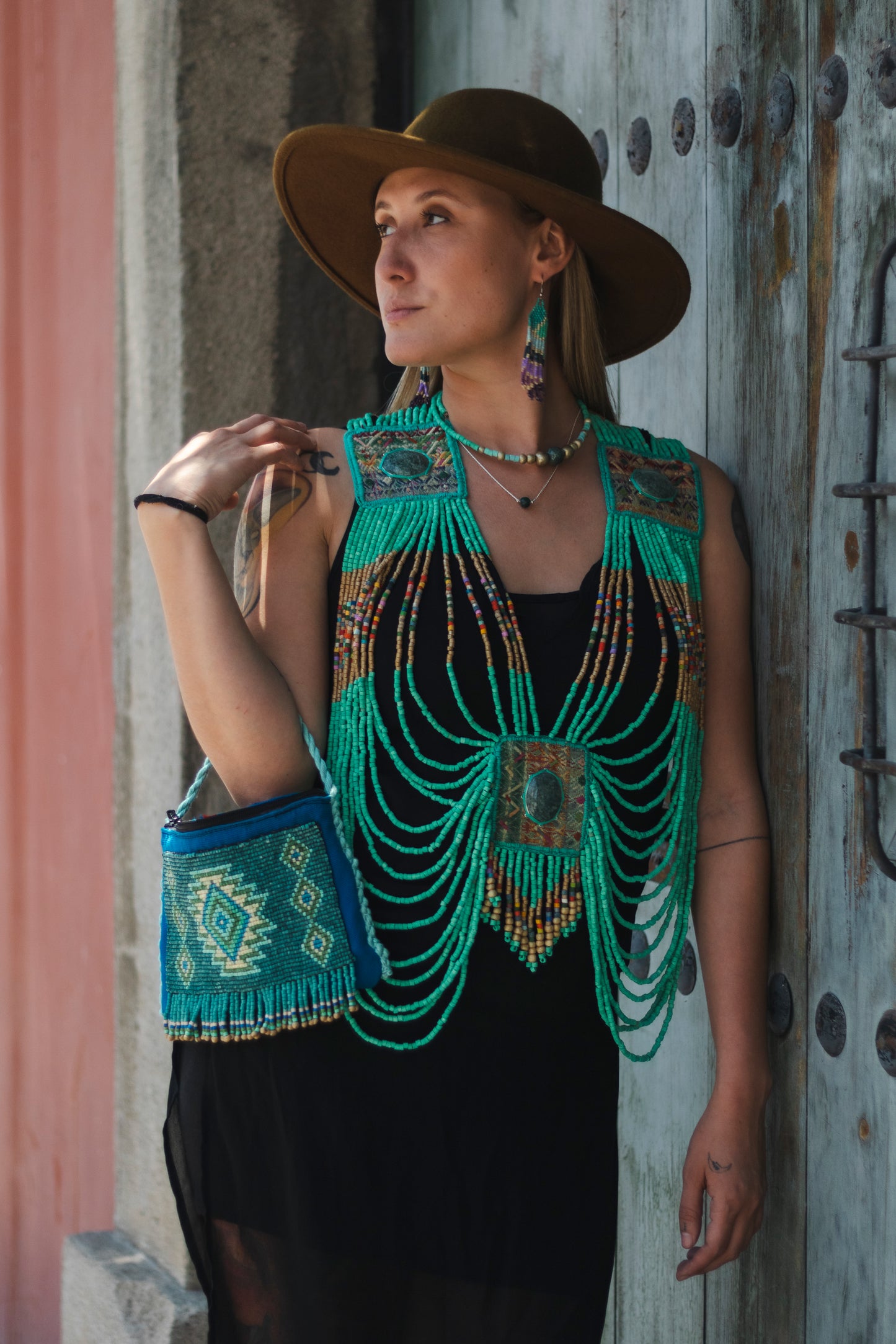 Ceremonial Body Jewelry Handmade for Energetic Alignment – Warrior Goddess, Luz de Turquesa