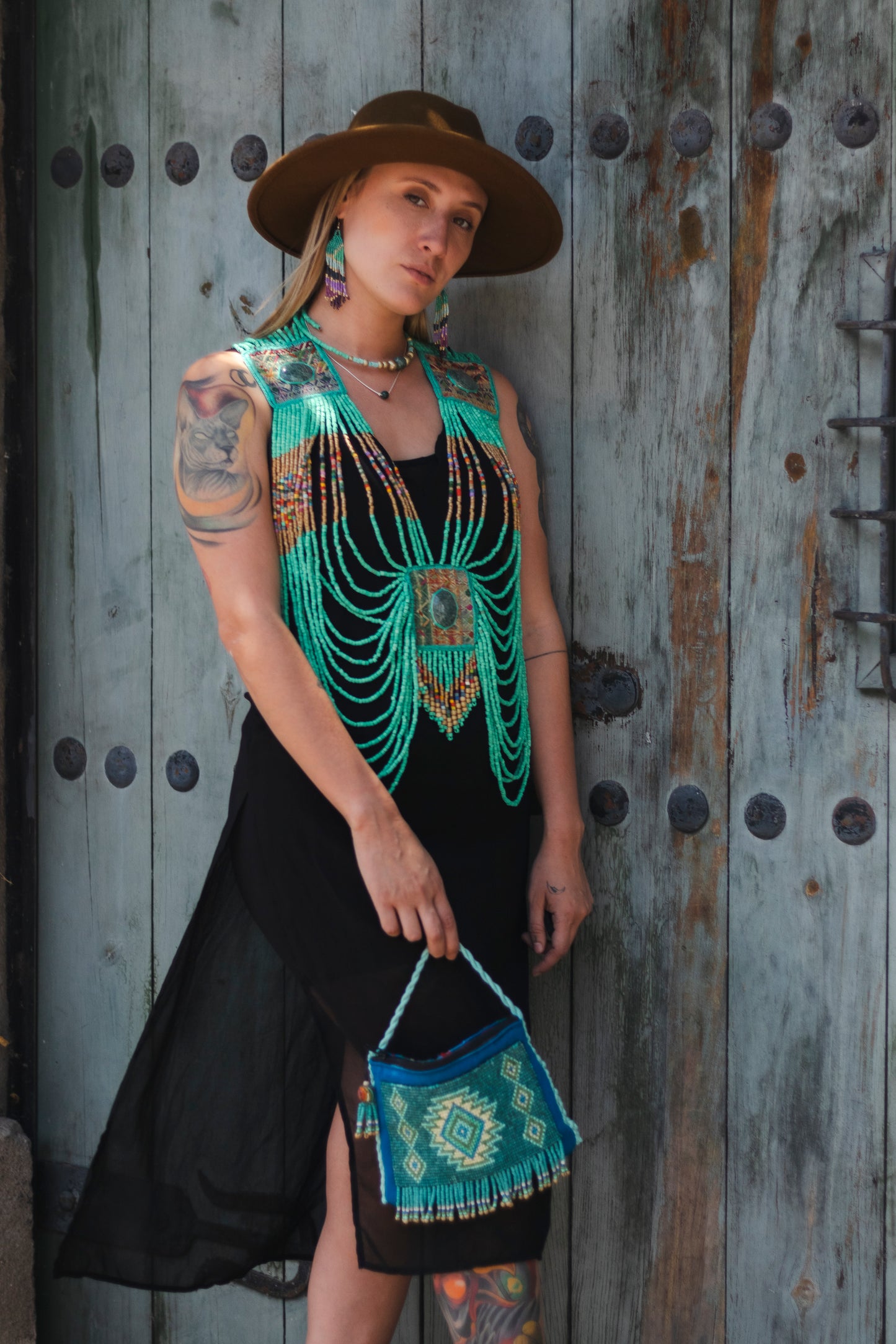 Ceremonial Body Jewelry Handmade for Energetic Alignment – Warrior Goddess, Luz de Turquesa