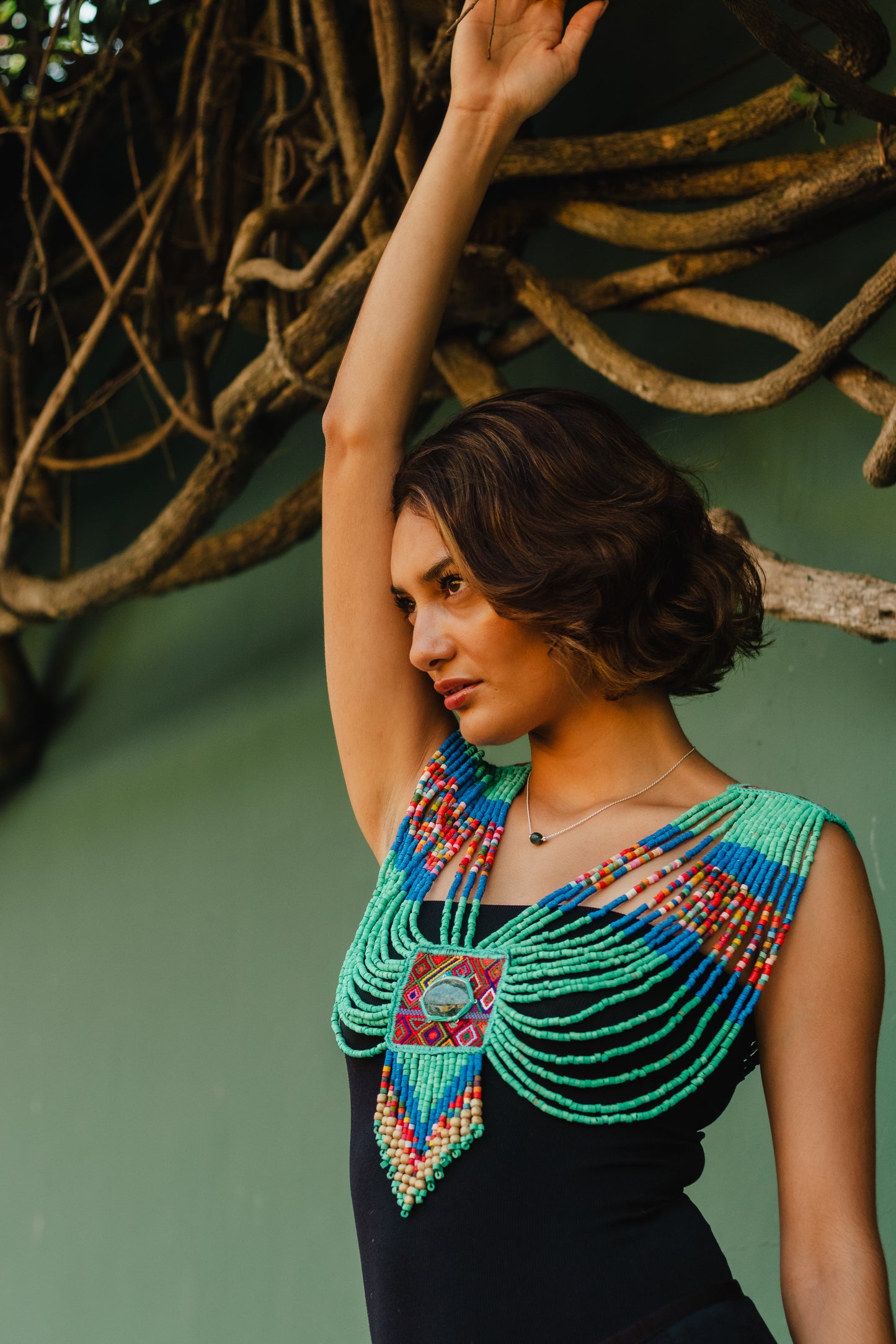 Ceremonial Body Jewelry Ethically Made for Festivals & Energetic Alignment – Warrior Goddess, Balance Esmeralda