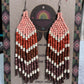 Five Arrows, Five Tones Fringe Earrings - "Tikal Arrows"