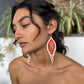 Lightweight beaded earrings - "Lean Tikal Diamond"