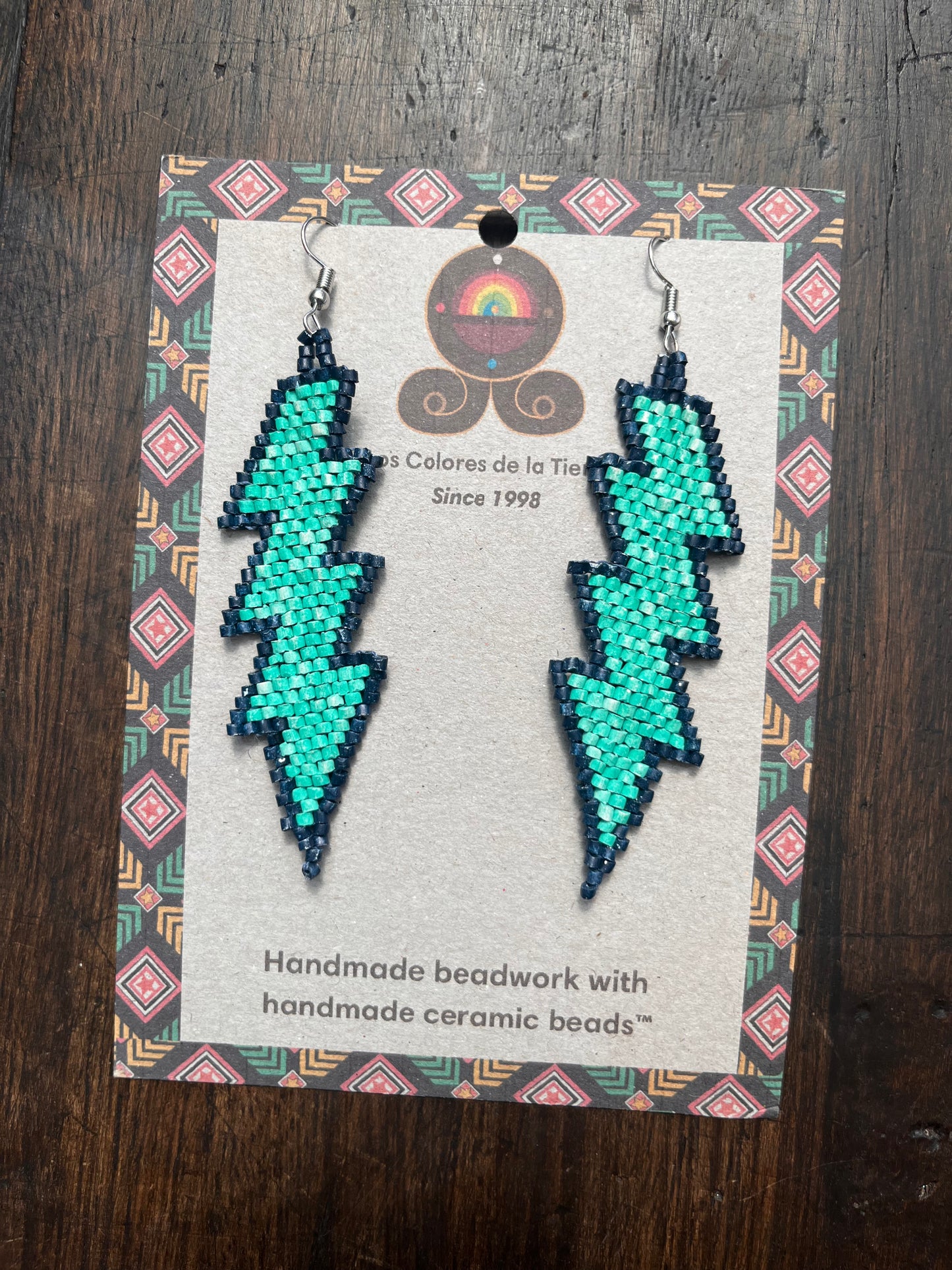 Lightweight Statement Earrings with Lightning Bolt Symbol