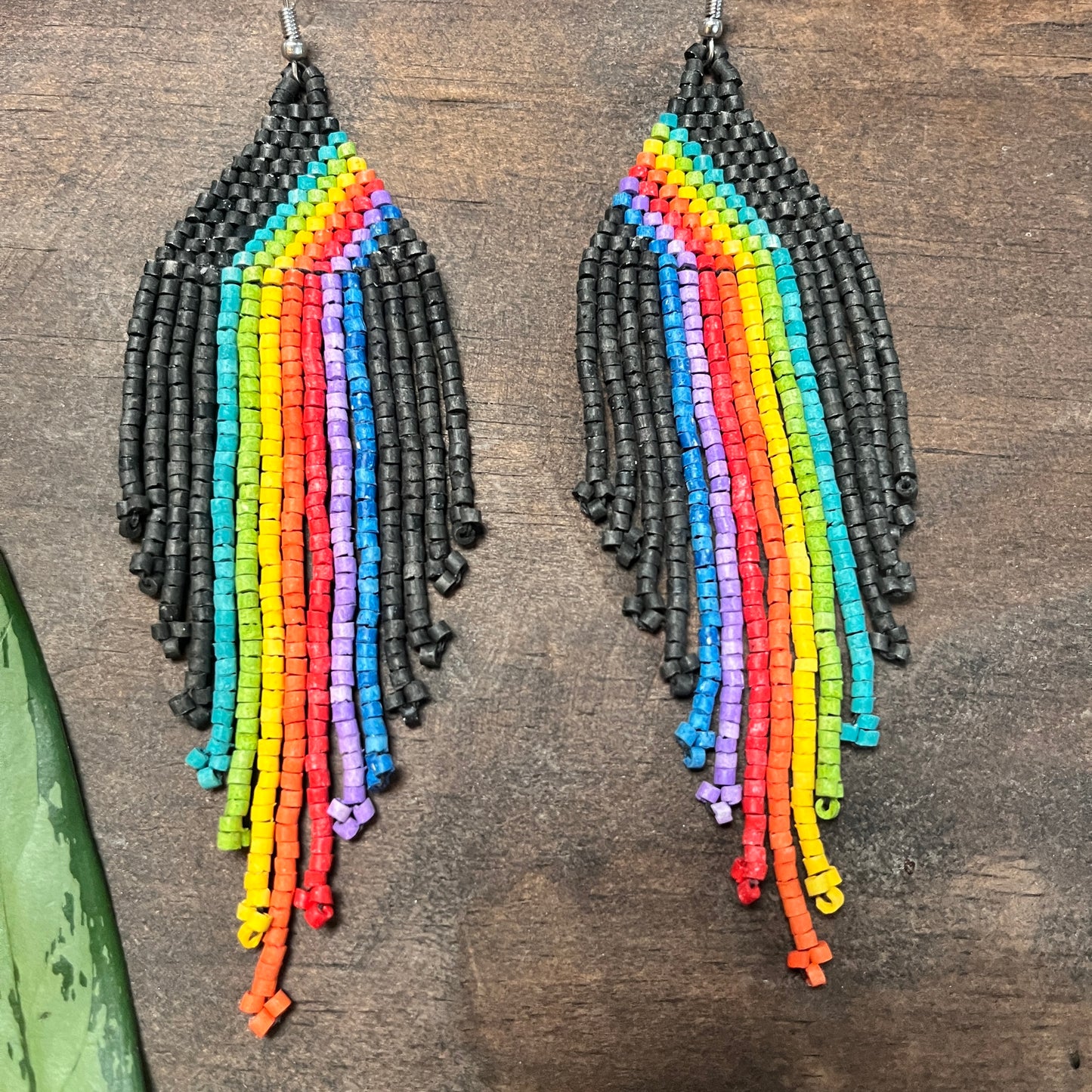 Rainbow Earrings in Symmetrical Design