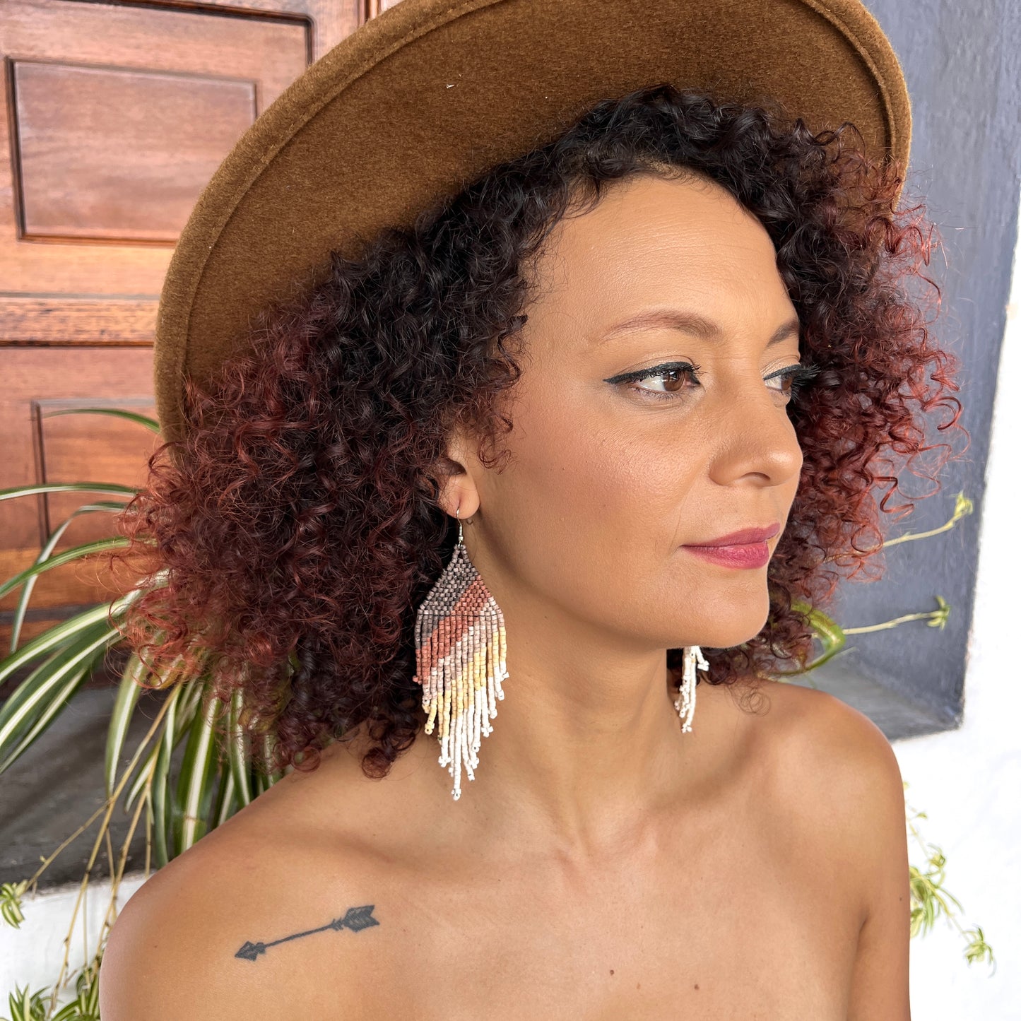 Light, Statement Earrings - "Lean Tikal Synergy"