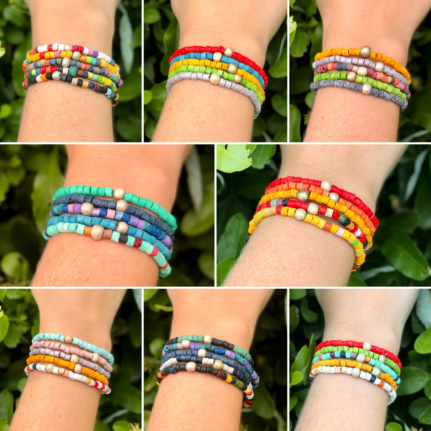 Beaded Bracelets - "Solidarity Pack" (5 pcs.), handmade