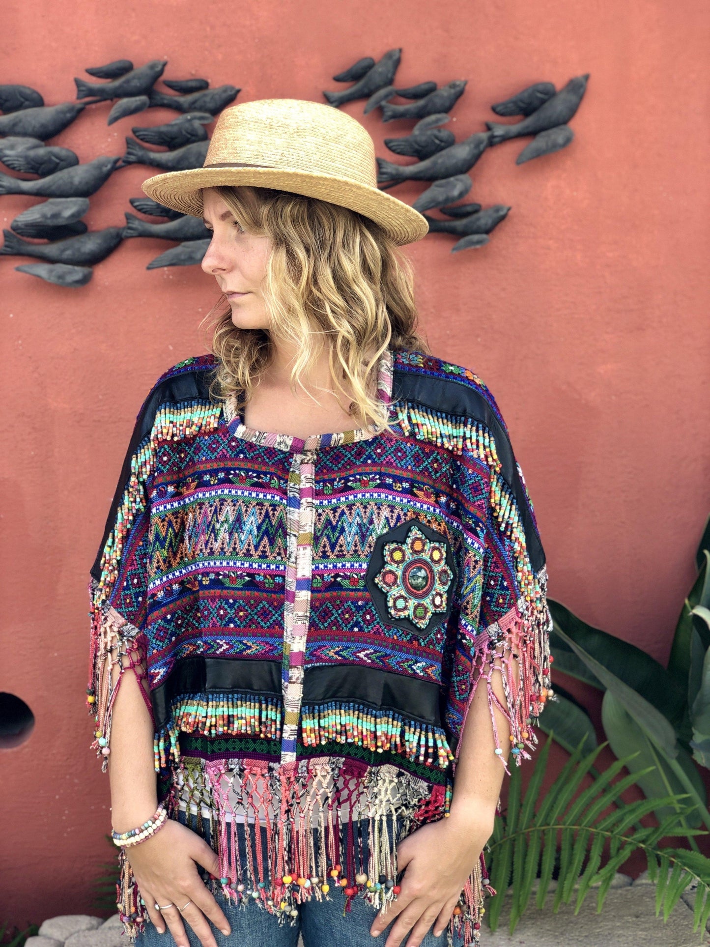 Huipil Shawl - Estrella