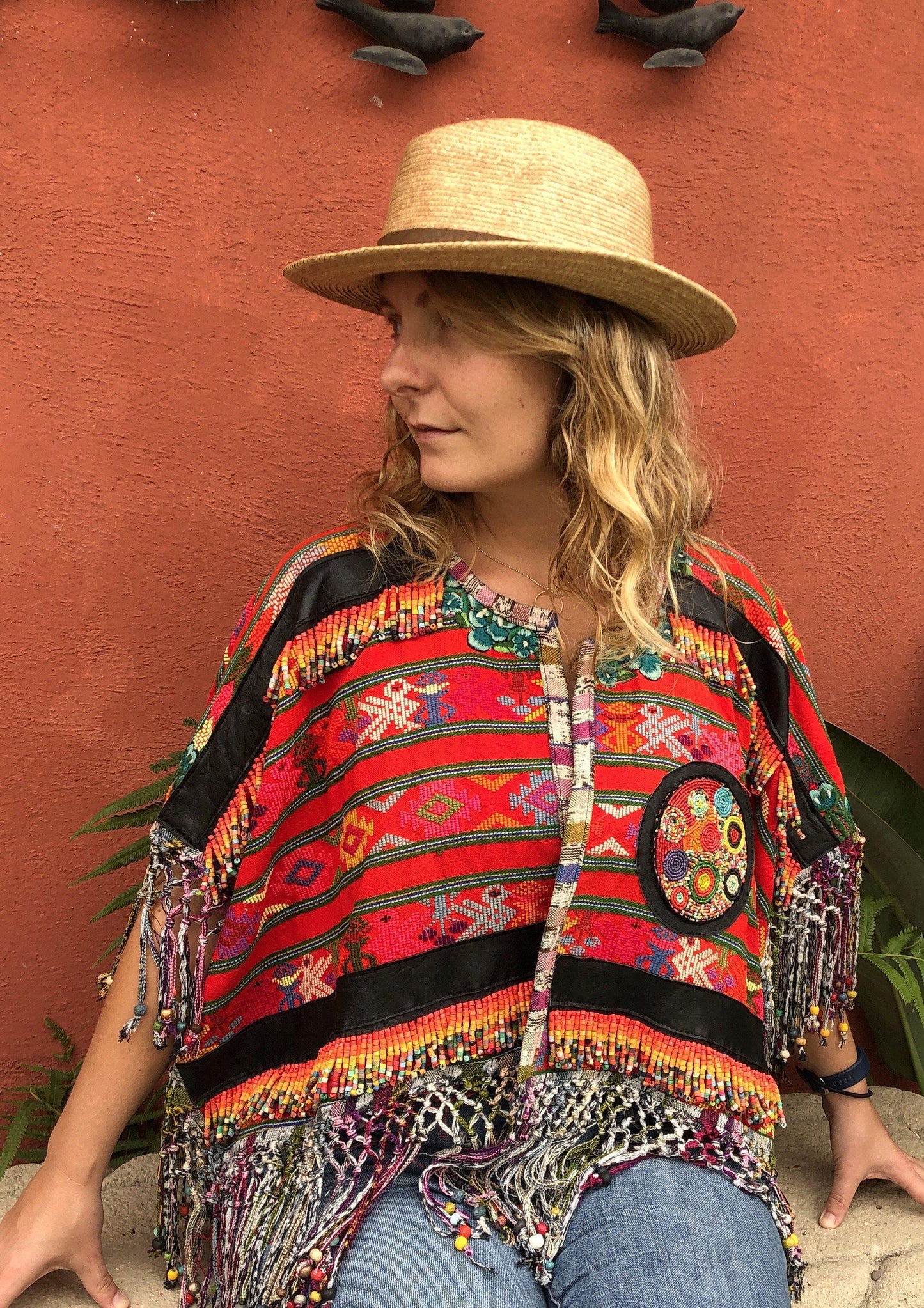 Huipil Shawl - Fuego