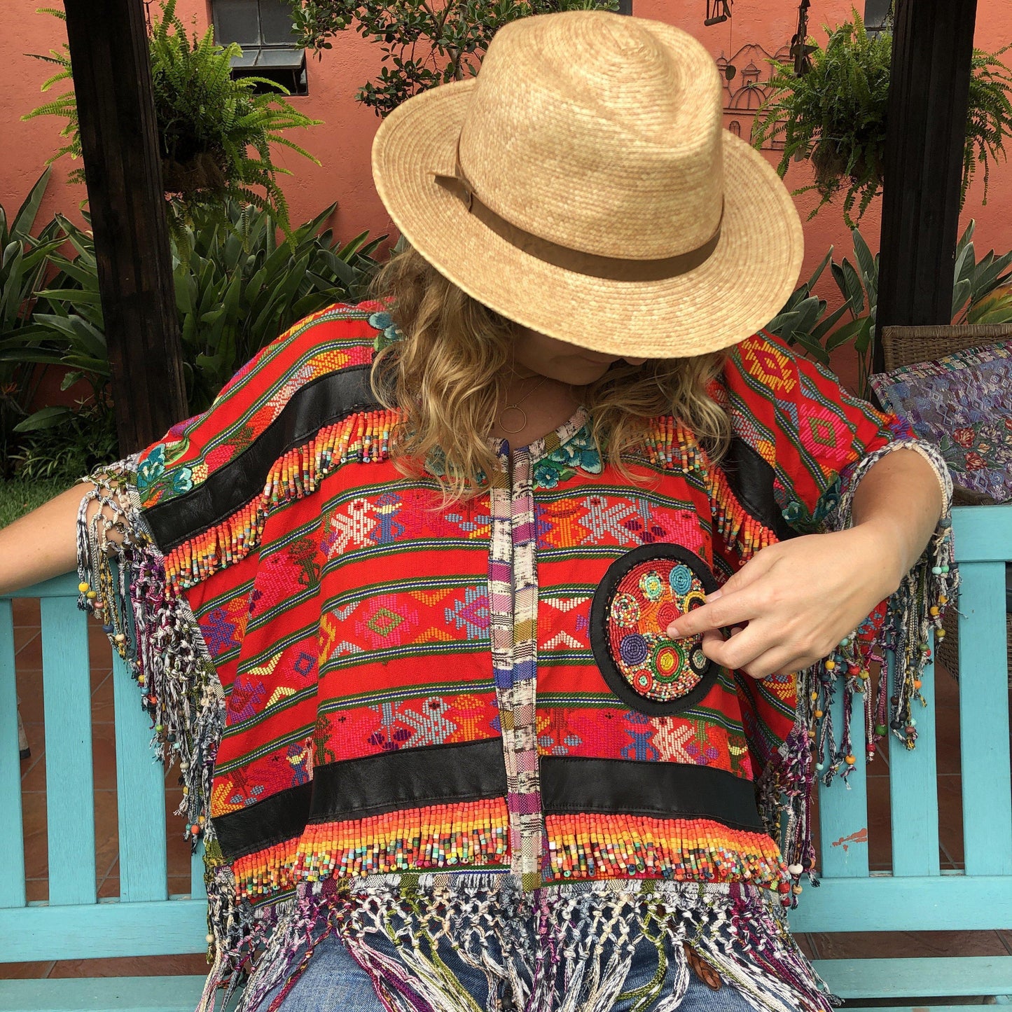 Huipil Shawl - Fuego