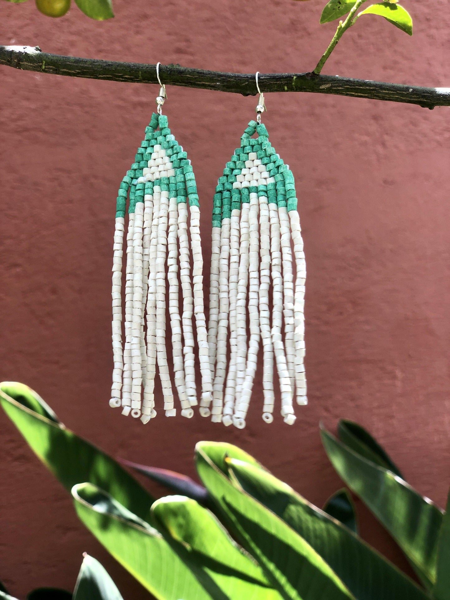 Long Tikal - White/turquoise