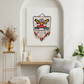 One-of-a-Kind Beaded Wall Art Hanging with Native Motifs - Handmade Ceramic Beads