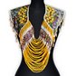 Shoulder Cape with Beads - Huipil Capa, Antique Yellow