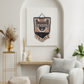 One-of-a-Kind Beaded Wall Art Hanging with Native Motifs - Handmade Ceramic Beads
