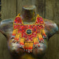 Statement Bib Collar, Precious Jade & Fringes, Adjustable - "Babero"