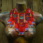 Statement Bib Collar, Precious Jade & Fringes, Adjustable - "Babero"