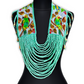 Ceremonial Shoulder Piece with Hand-Embroidered Birds - Turquesa