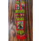 Beaded Long Necklace with Embroidered Birds, Adjustable