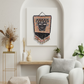 One-of-a-Kind Beaded Wall Art Hanging with Native Motifs - Handmade Ceramic Beads