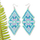 Lightweight Woven Earrings - Tribal Triangles