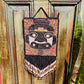 One-of-a-Kind Beaded Wall Art Hanging with Native Motifs - Handmade Ceramic Beads