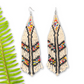 Handmade Beaded Earrings in Tribal Pattern and Lightweight