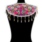Shoulder Cape with Beads - Huipil Capa, Ivory Meadow