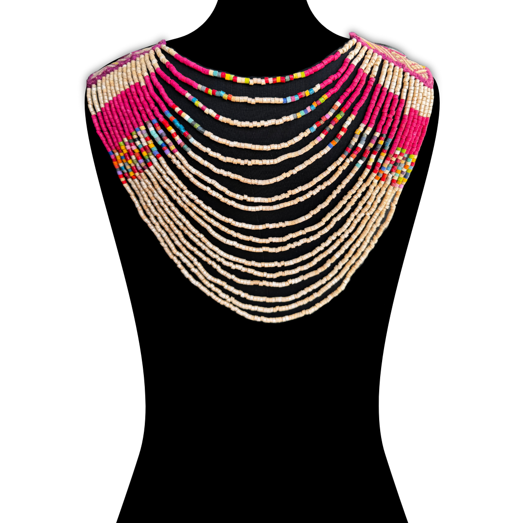 Ceremonial Body Jewelry Ethically Made for Festivals & Energetic Alignment – Warrior Goddess, Golden Fuchsia