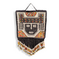 One-of-a-Kind Beaded Wall Art Hanging with Native Motifs - Handmade Ceramic Beads