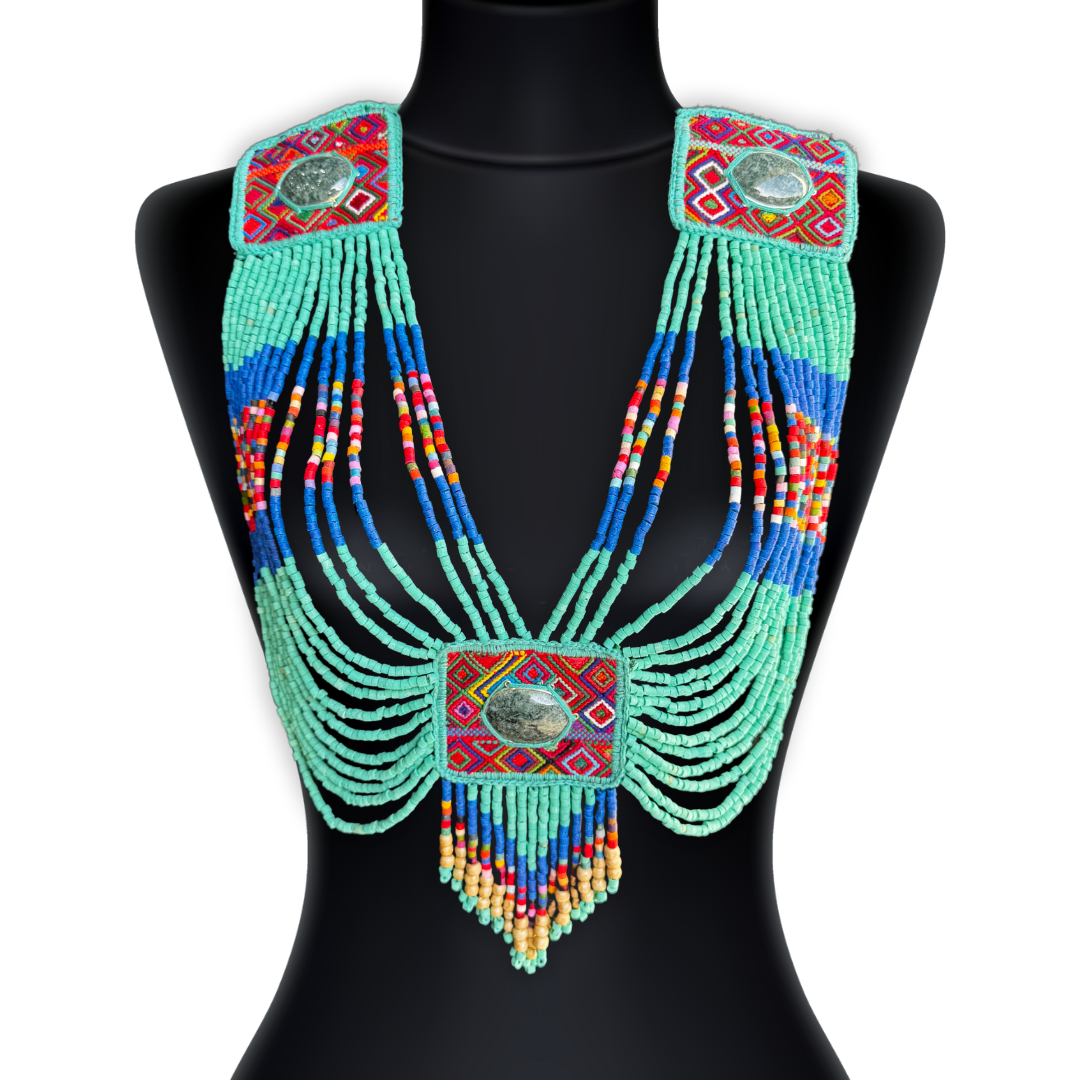 Ceremonial Body Jewelry Ethically Made for Festivals & Energetic Alignment – Warrior Goddess, Balance Esmeralda