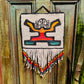 One-of-a-Kind Beaded Wall Art Hanging with Native Motifs - Handmade Ceramic Beads