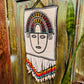 One-of-a-Kind Beaded Wall Art Hanging with Native Motifs - Handmade Ceramic Beads