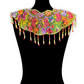 Shoulder Cape with Beads - Huipil Capa, Ruby Kaleidoscope
