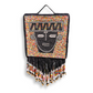 One-of-a-Kind Beaded Wall Art Hanging with Native Motifs - Handmade Ceramic Beads