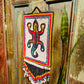 One-of-a-Kind Beaded Wall Art Hanging with Native Motifs - Handmade Ceramic Beads