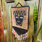 One-of-a-Kind Beaded Wall Art Hanging with Native Motifs - Handmade Ceramic Beads