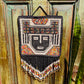 One-of-a-Kind Beaded Wall Art Hanging with Native Motifs - Handmade Ceramic Beads