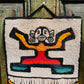 One-of-a-Kind Beaded Wall Art Hanging with Native Motifs - Handmade Ceramic Beads
