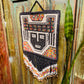 One-of-a-Kind Beaded Wall Art Hanging with Native Motifs - Handmade Ceramic Beads