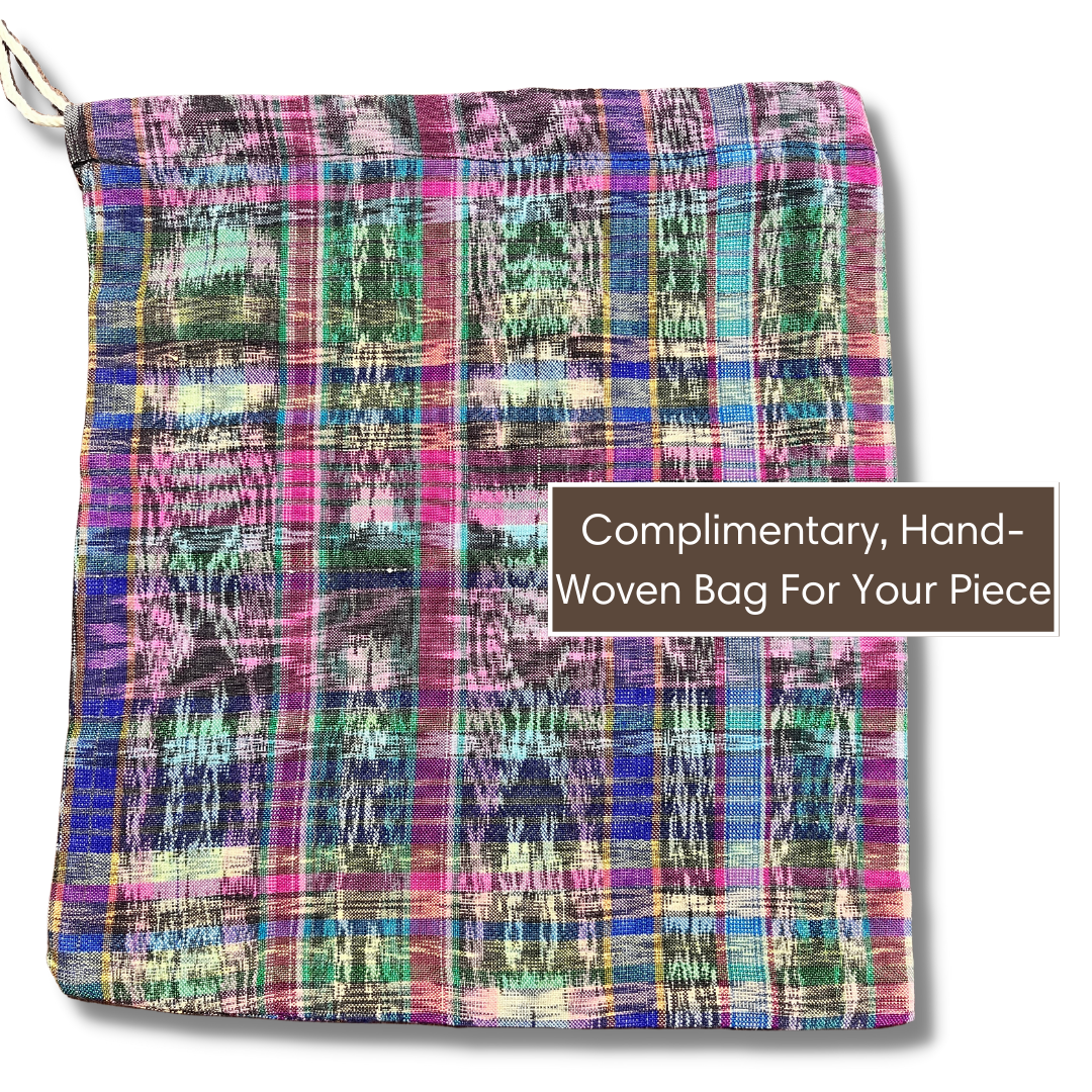 Shoulder Cape with Beads - Huipil Capa, Ruby Kaleidoscope