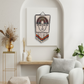 One-of-a-Kind Beaded Wall Art Hanging with Native Motifs - Handmade Ceramic Beads