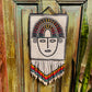 One-of-a-Kind Beaded Wall Art Hanging with Native Motifs - Handmade Ceramic Beads