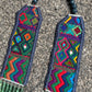 Adjustable Guatemalan Ceremonial Textile Necklace with Jade & Ceramic Beads, seaweed green