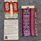 Handmade Beaded Earrings with Vintage Textile from Chichi and Clay Bead Drops, burnt orange rectangle