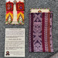 Handmade Beaded Earrings with Ceremonial Textile from Aguacatán and Clay Bead Drops, red square
